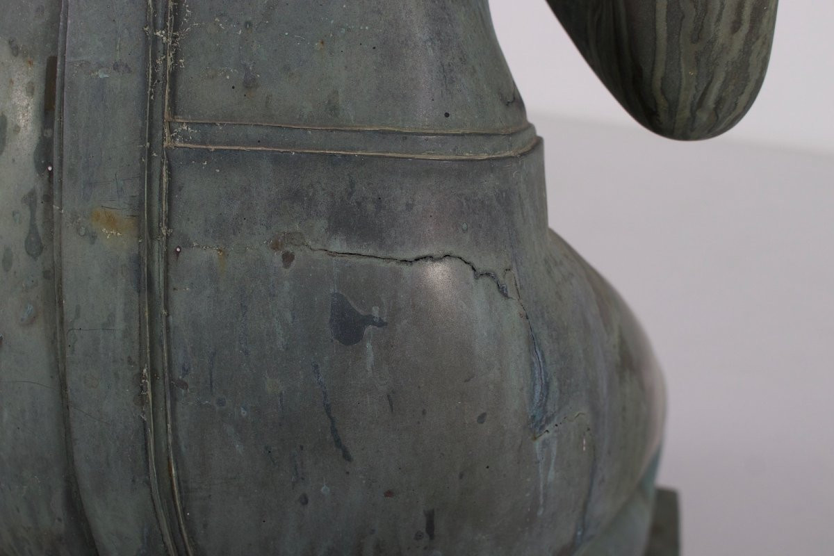 Deux importants adorants  Thepphanoms en Bronze, Thaïlande-photo-6