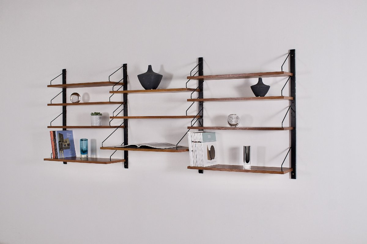 Etagère murale modulable danoise Poul Cadovius-photo-2