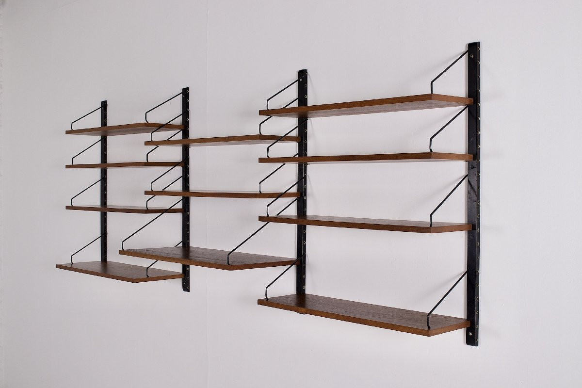Etagère murale modulable danoise Poul Cadovius-photo-3