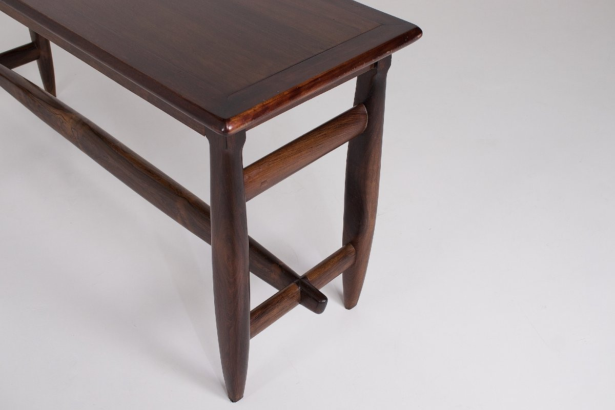 Sergio Rodriguez Style Exotic Wood Console.-photo-4