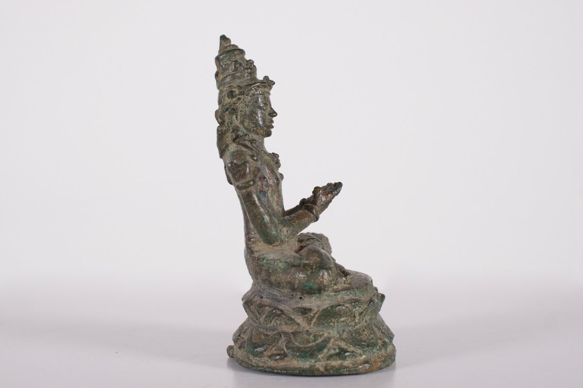Statue  en bronze consacrée, Java, 19 ème.