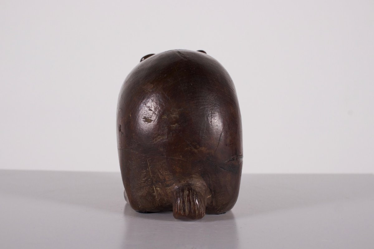 Petite sculpture en bois représentant un lapin, Japon.-photo-4