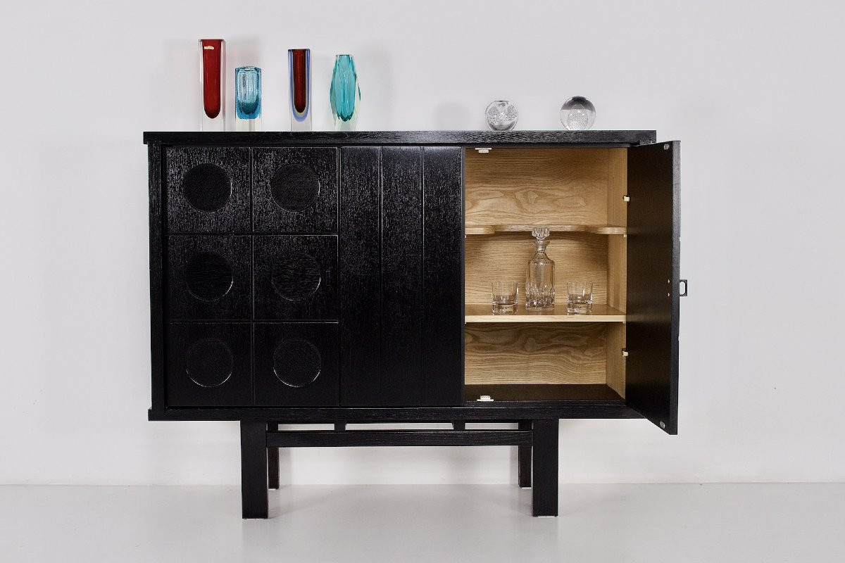 Cabinet Bar Brutaliste Noir-photo-3