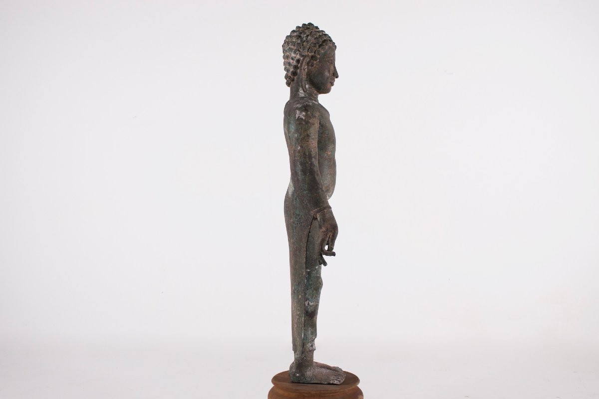 Large Bronze Buddha Mon Dvaravati-photo-2