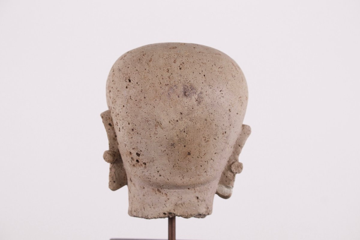 Buddha Head In Tuff From The Majapahit Kingdom-photo-1