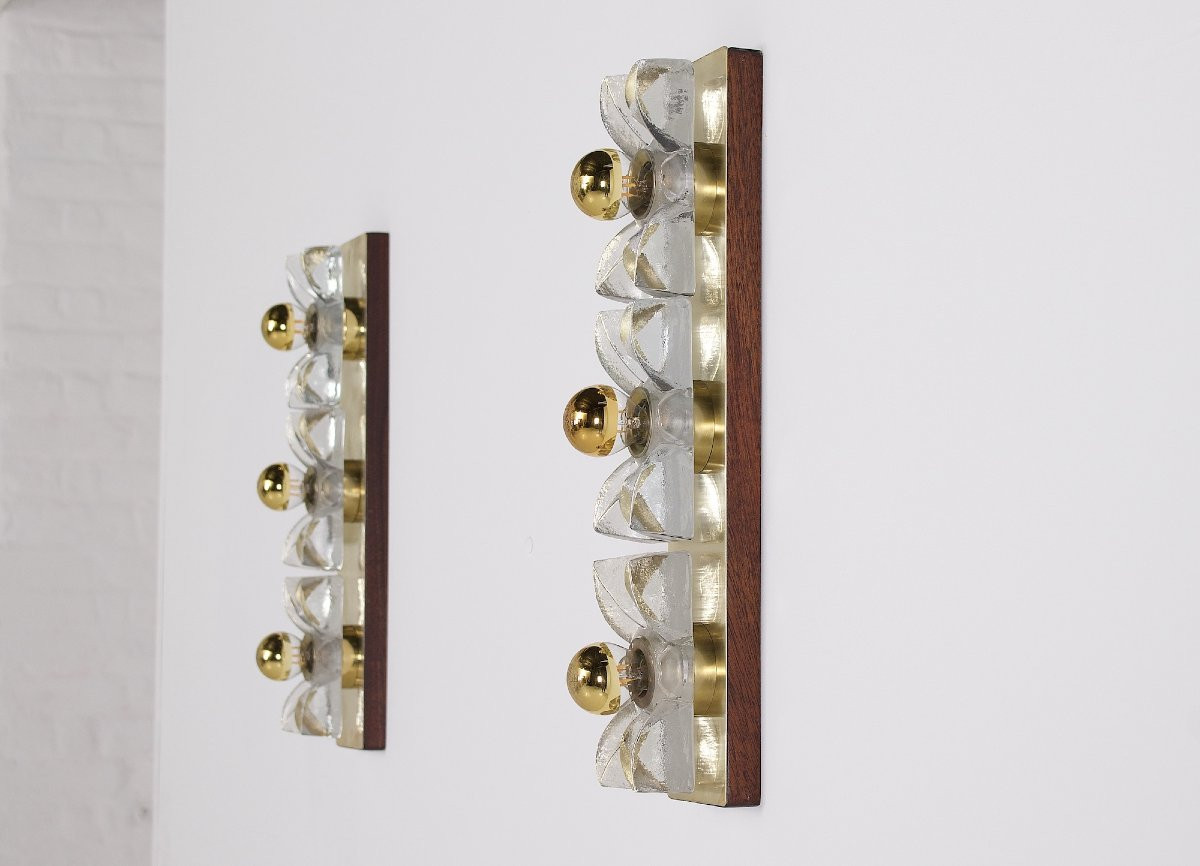 Pair Of Hollywood Regency Brass Sconces-photo-4