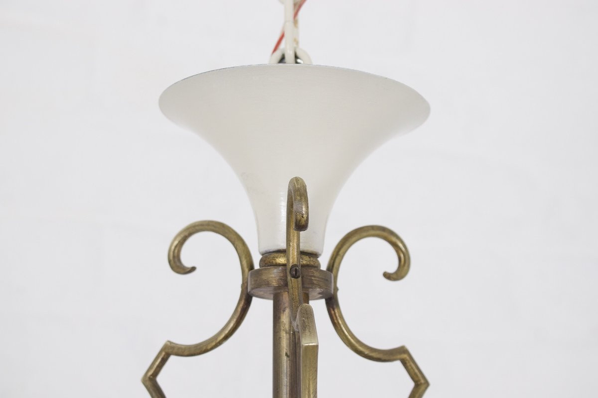 Art Deco Ceiling Chandelier In The Jean Perzel Style.-photo-6