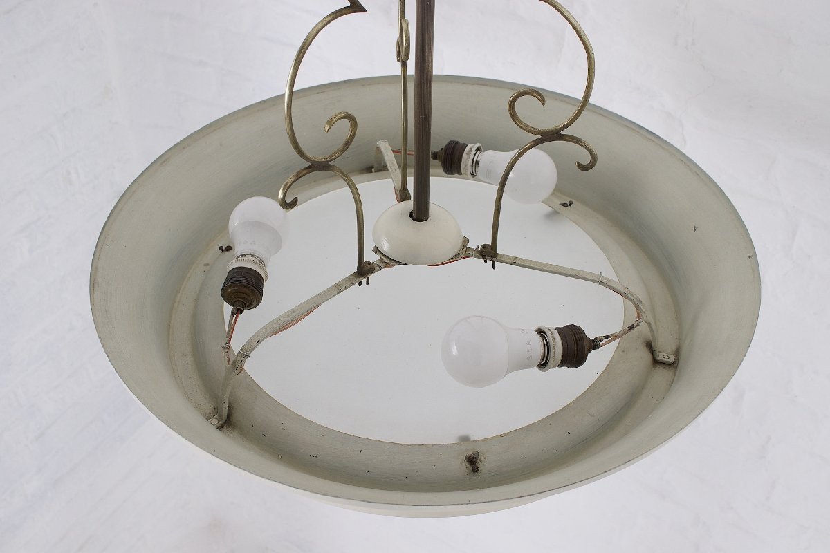 Art Deco Ceiling Chandelier In The Jean Perzel Style.-photo-8