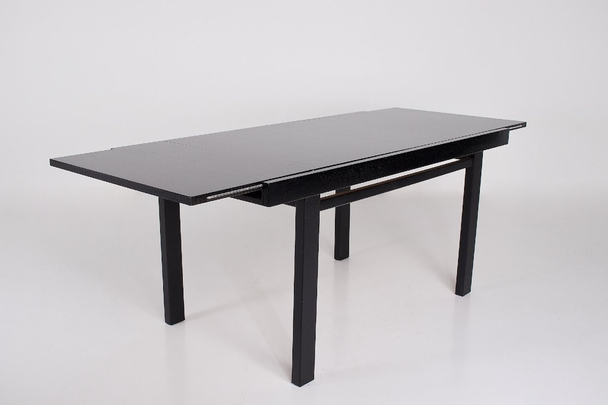 Black Brutalist Extendable Table-photo-2