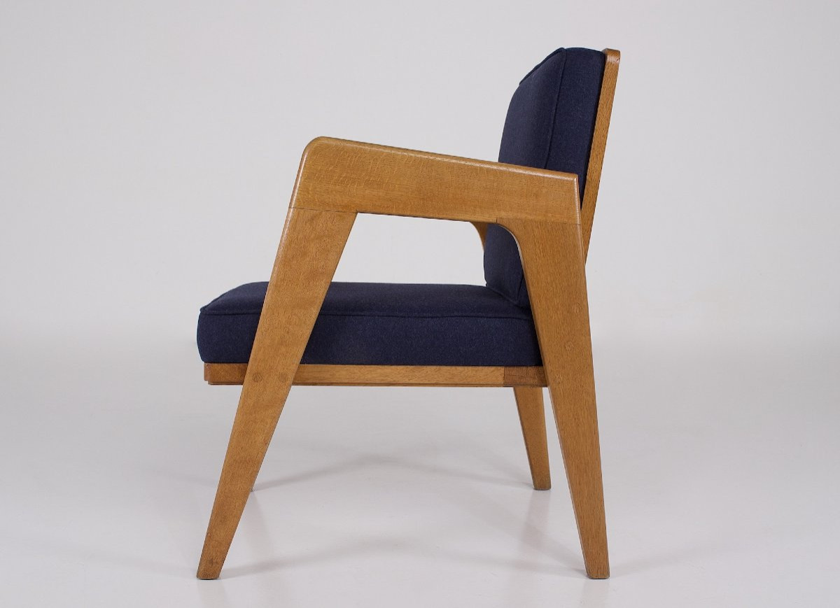 French Modernist Armchair, 1950.-photo-3