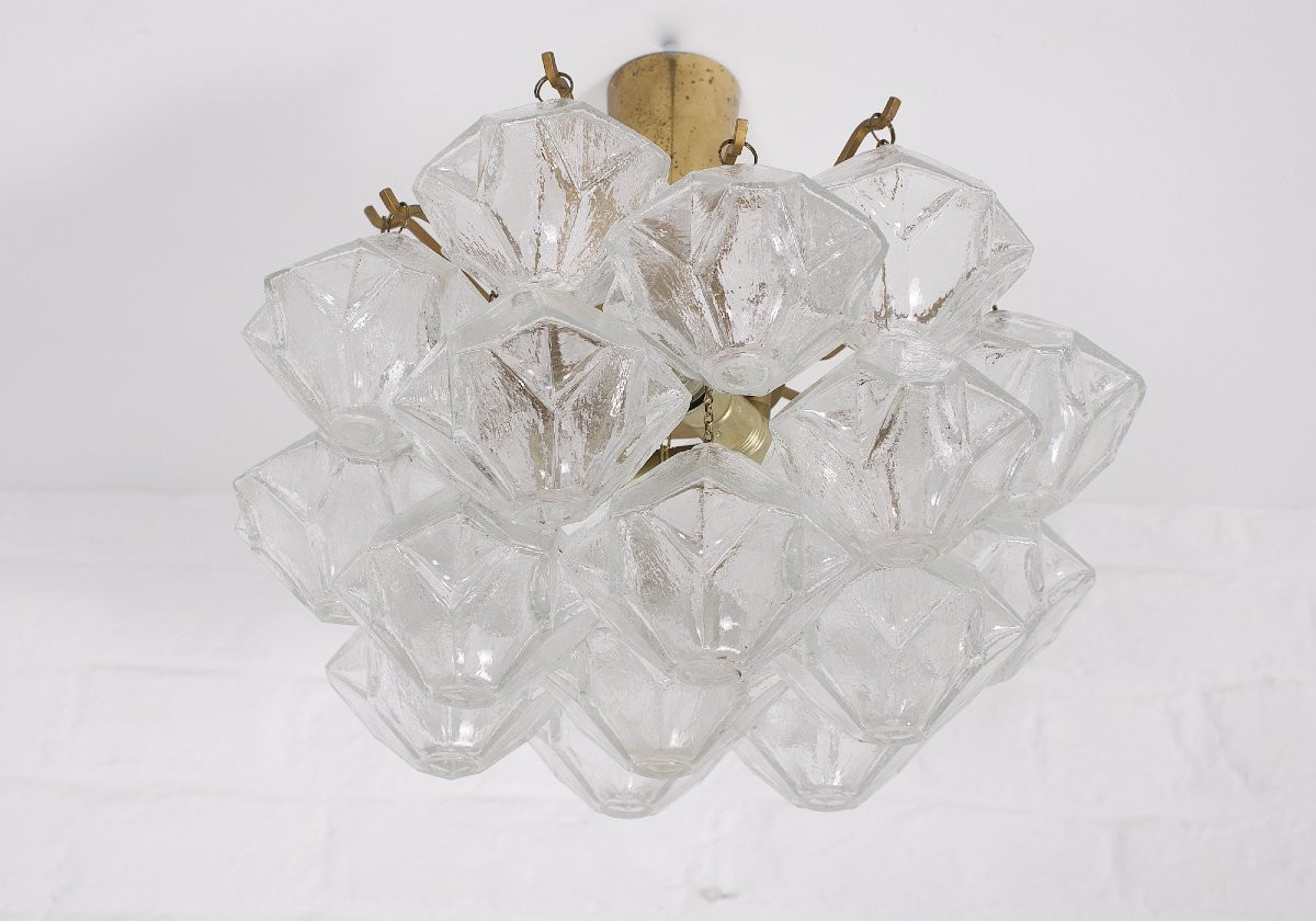 Brass "pagoda" Suspension Ceiling Light-photo-4
