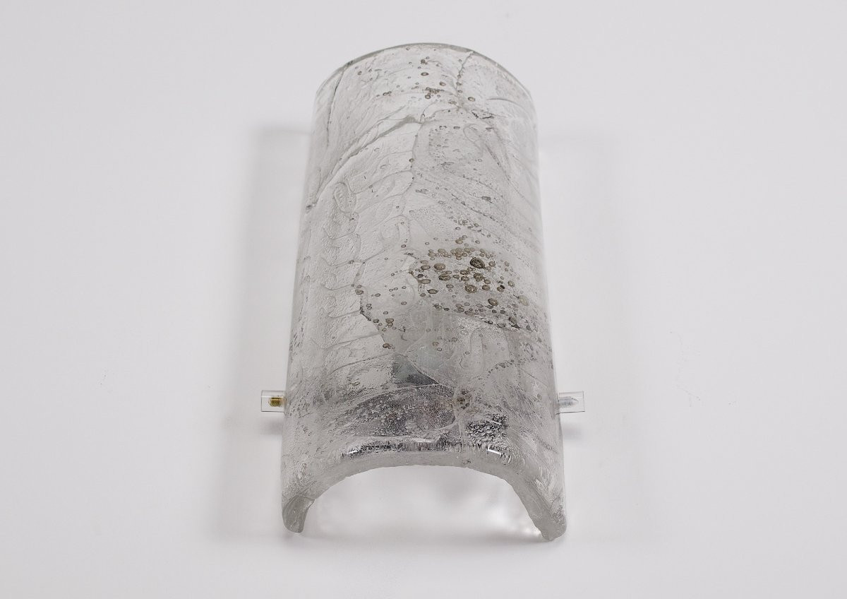 Pair Of Cylindrical Murano Glass Wall Lights-photo-3