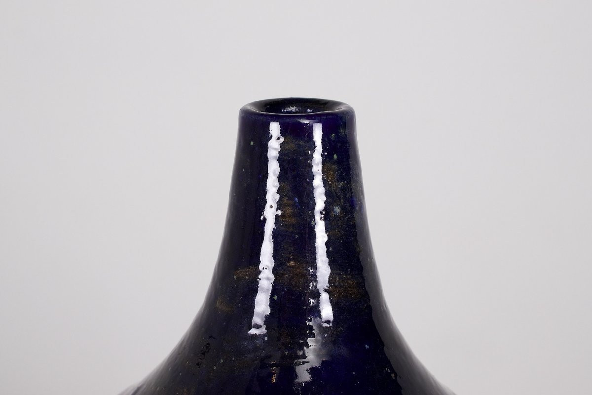Large Jules Guerin Vase, Bouffioulx Stoneware.-photo-1