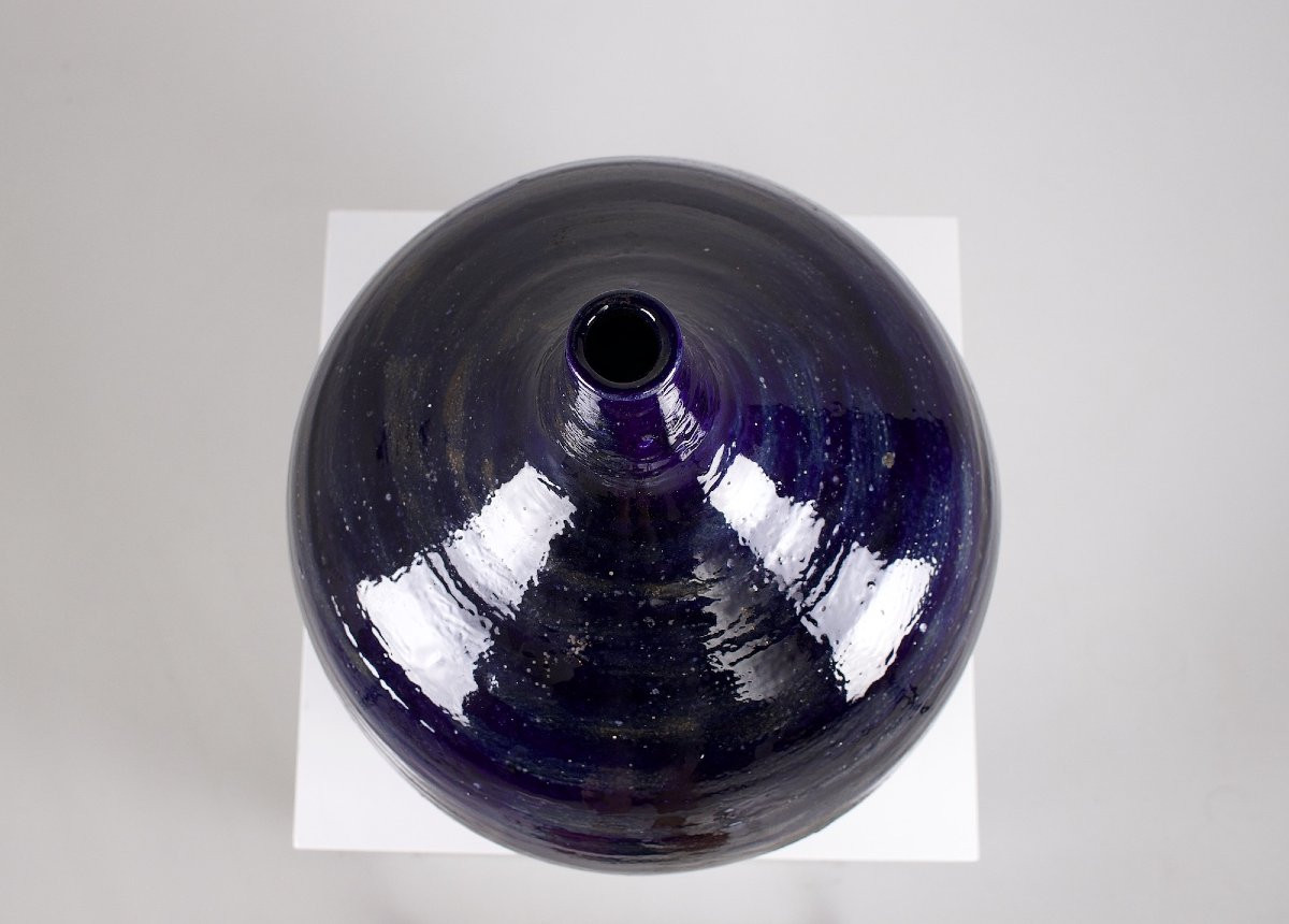 Large Jules Guerin Vase, Bouffioulx Stoneware.-photo-2
