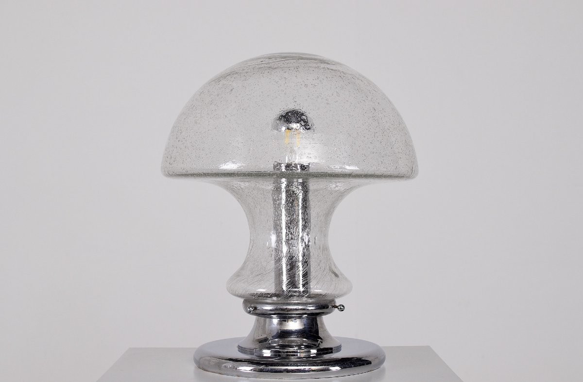 Importante lampe à poser en verre soufflé, années 70.-photo-2