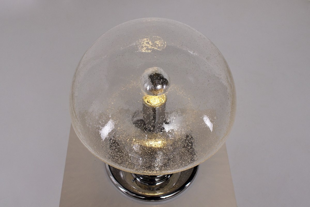 Importante lampe à poser en verre soufflé, années 70.-photo-3