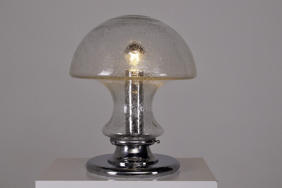 Grande Lampe en Verre Soufflé