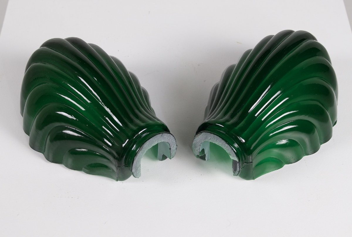 Paire d’appliques Italiennes « Coquille ».-photo-4