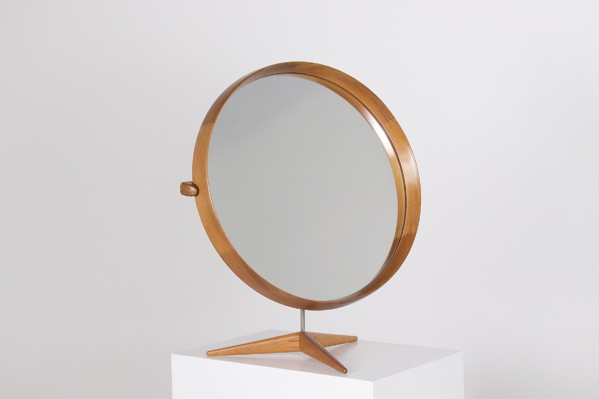 Miroir de table Uno & Östen Kristiansson pour Luxus Sweden