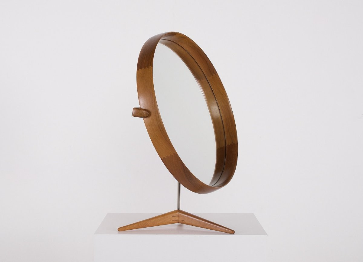 Miroir à poser Uno & Östen Kristiansson pour Luxus Sweden, années 60.