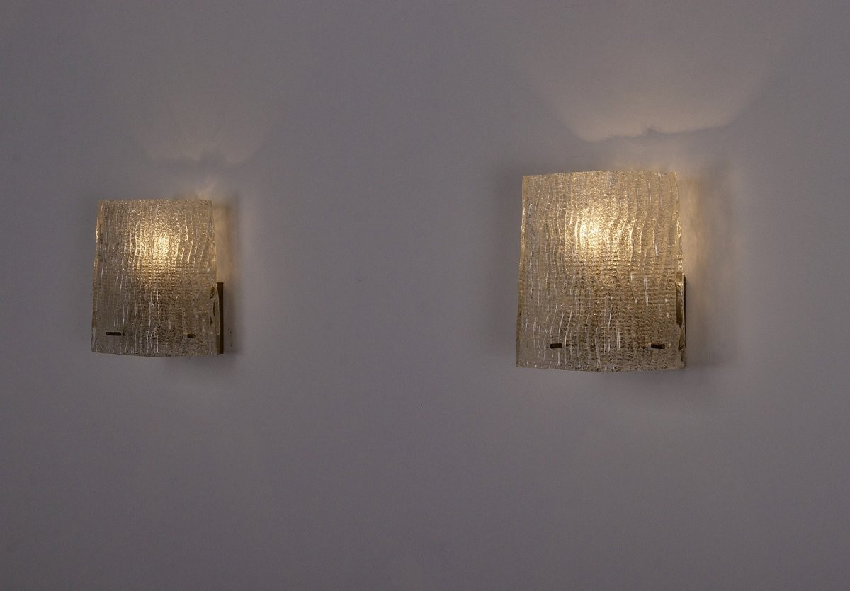 Pair Of Conical Murano Wall Sconces-photo-2