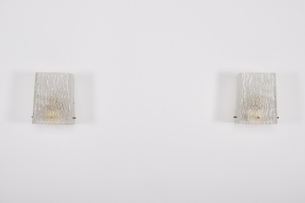 Pair Of Conical Murano Wall Sconces-photo-1