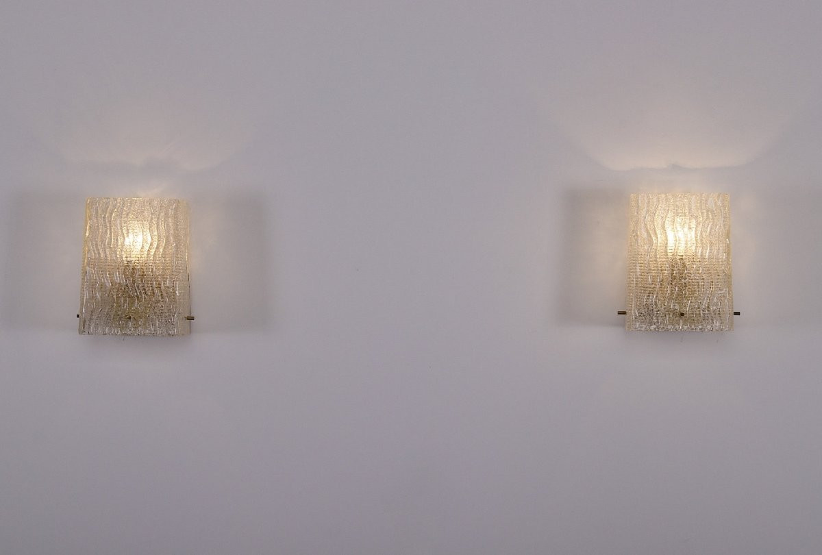 Pair Of Conical Murano Wall Sconces-photo-2
