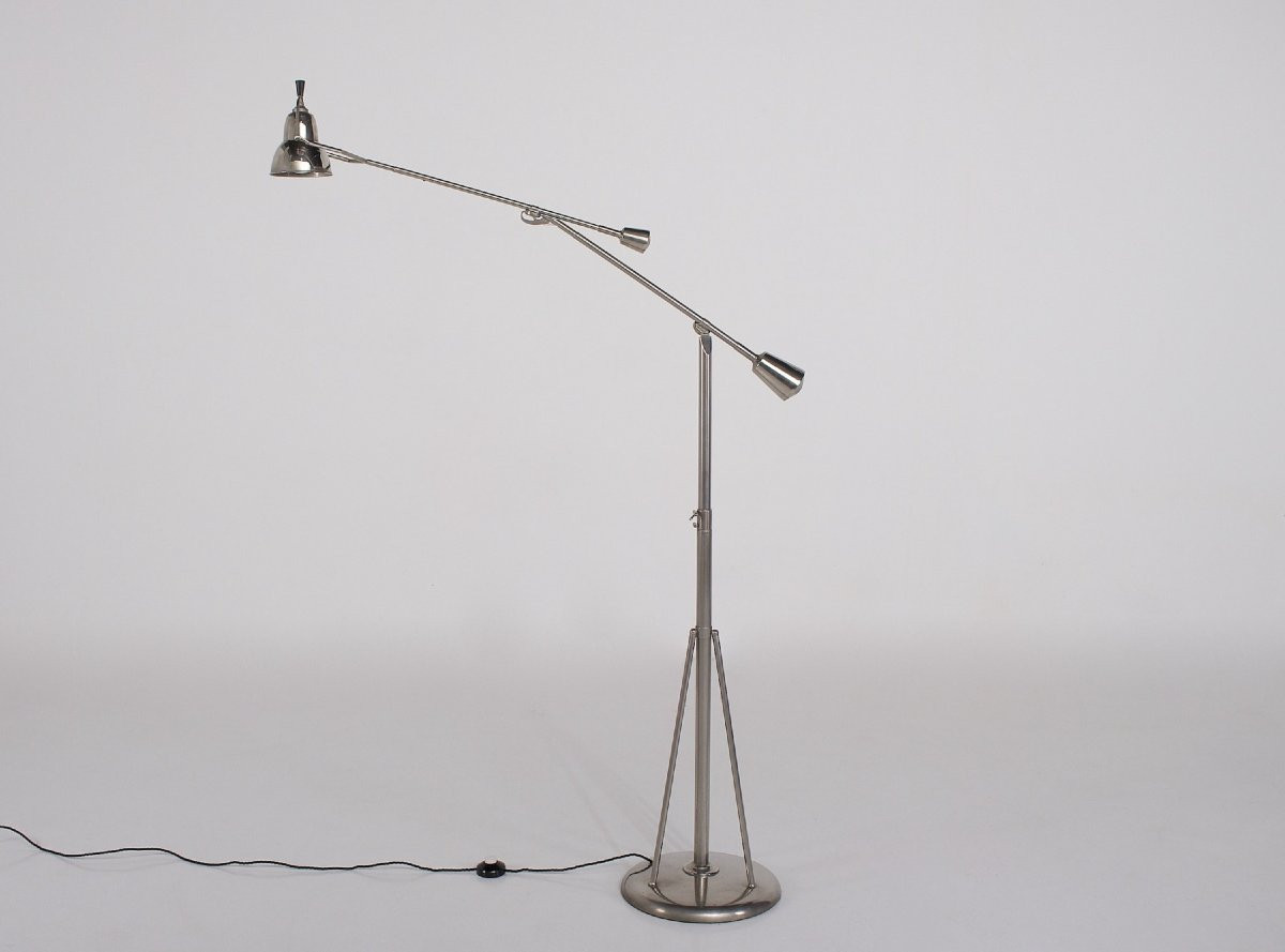 Eb27 Type Ss Double-arm Floor Lamp By Edouard Wilfrid Buquet-photo-3