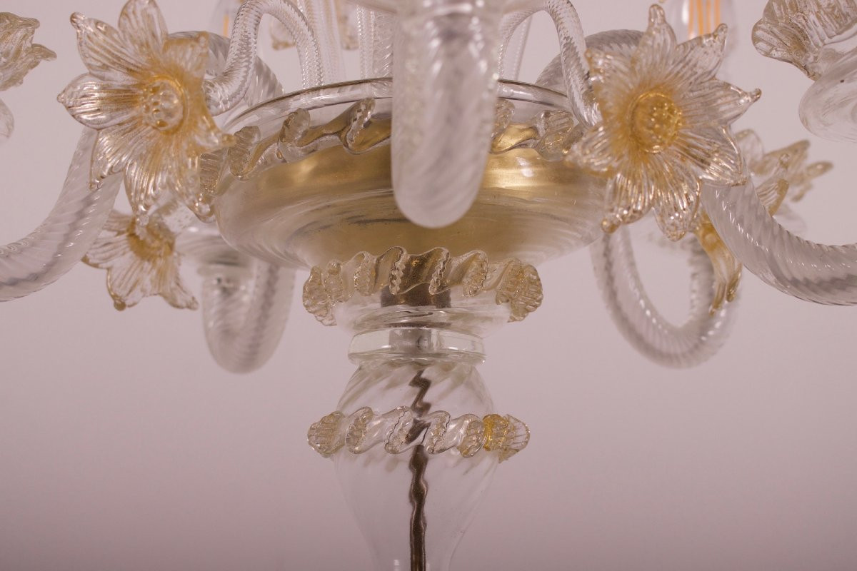 Gilded Murano Glass Girandole Table Chandelier-photo-1