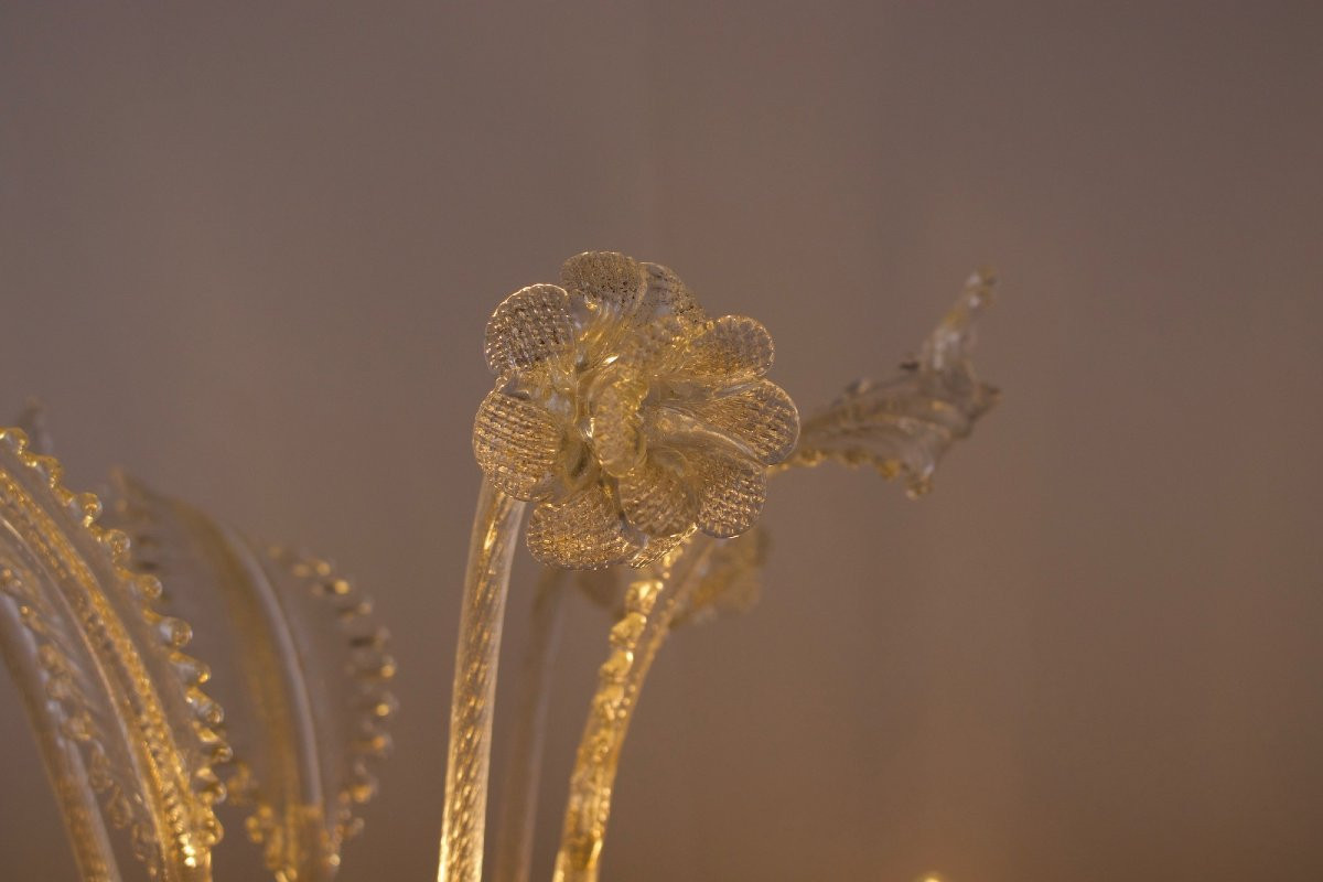 Girandole Lustre de Table en Murano à 3 bras-photo-1