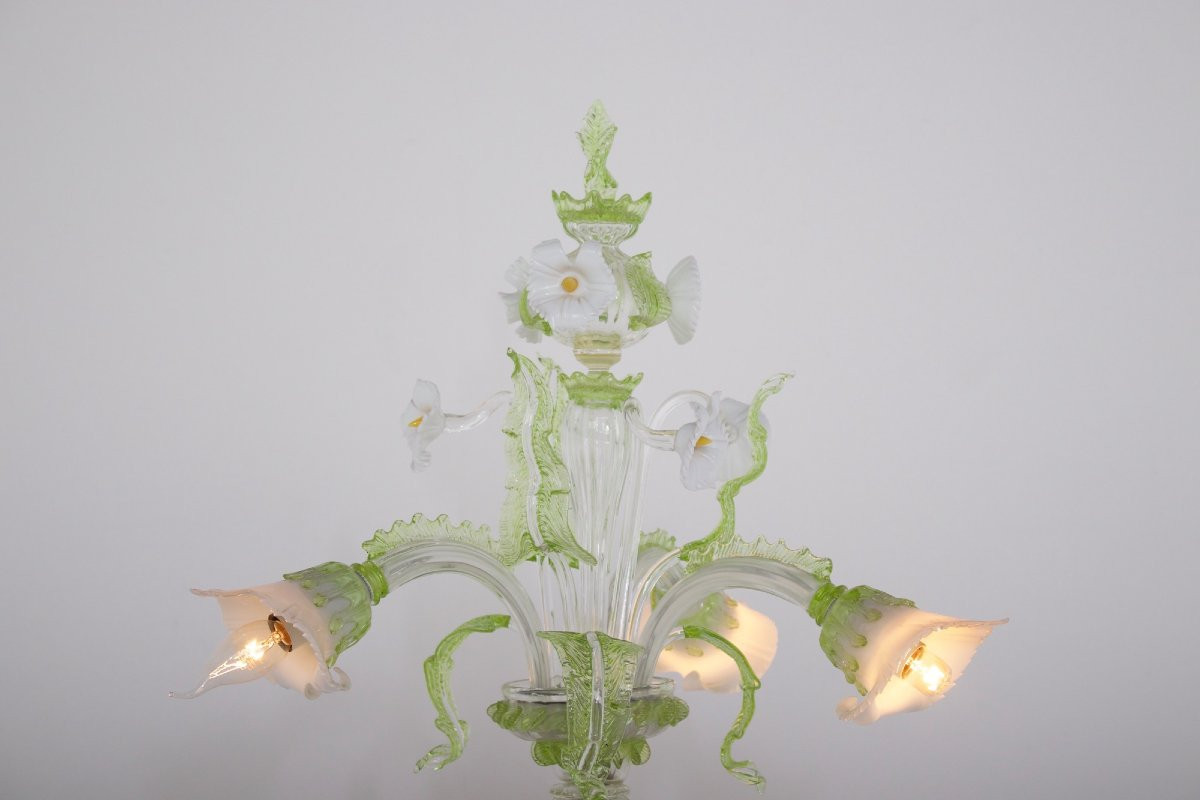 Torchère à poser en  verre de Murano teinté, années 70 ou 80.-photo-2