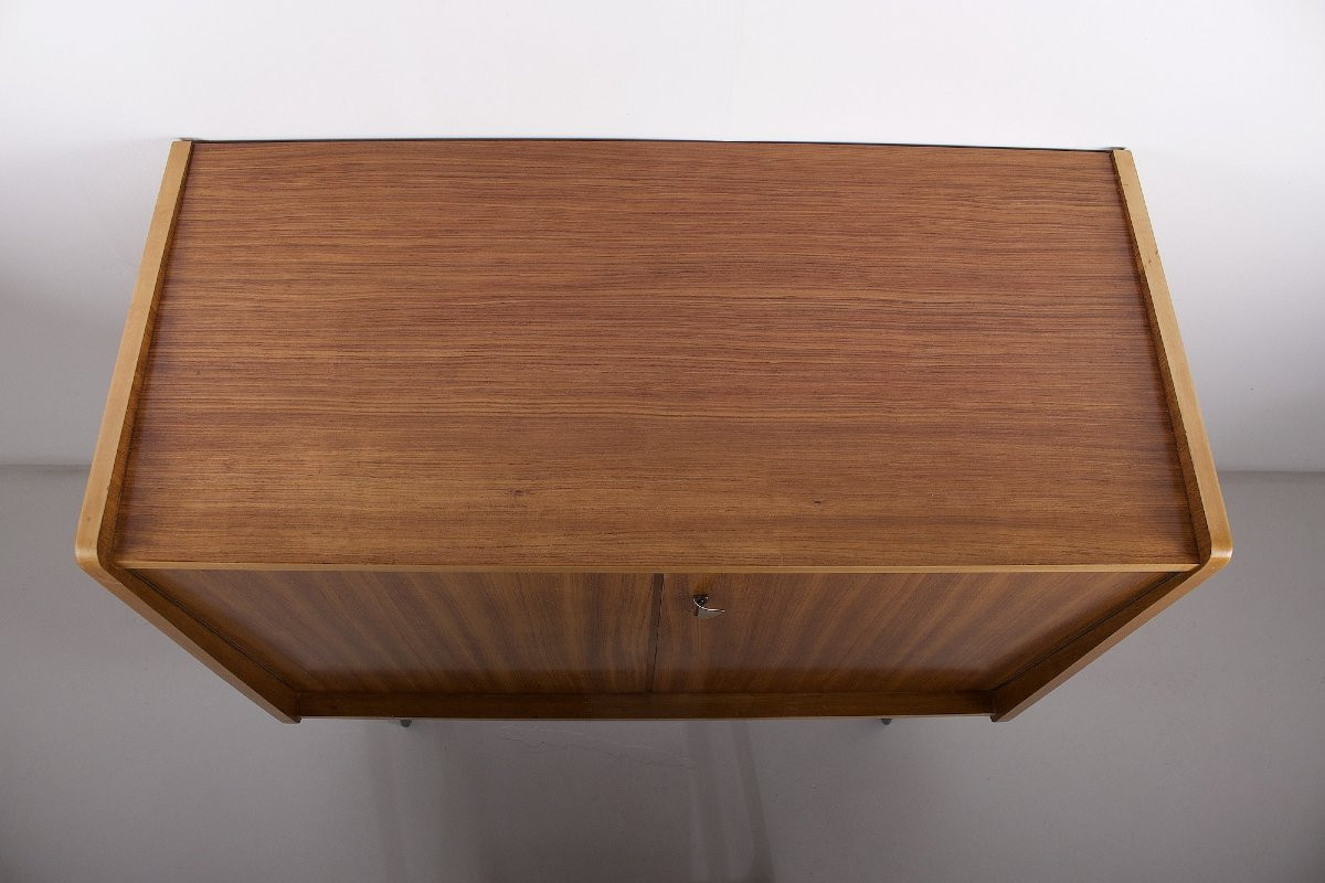 Petit meuble en Bubinga, attribué à Alfred Hendrickx, années 50.-photo-1