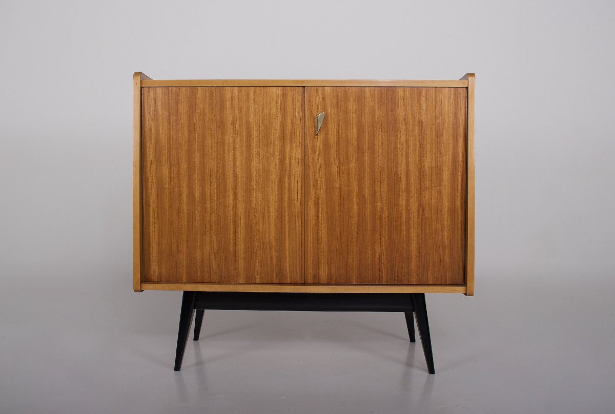 Petit meuble en Bubinga, attribué à Alfred Hendrickx, années 50.