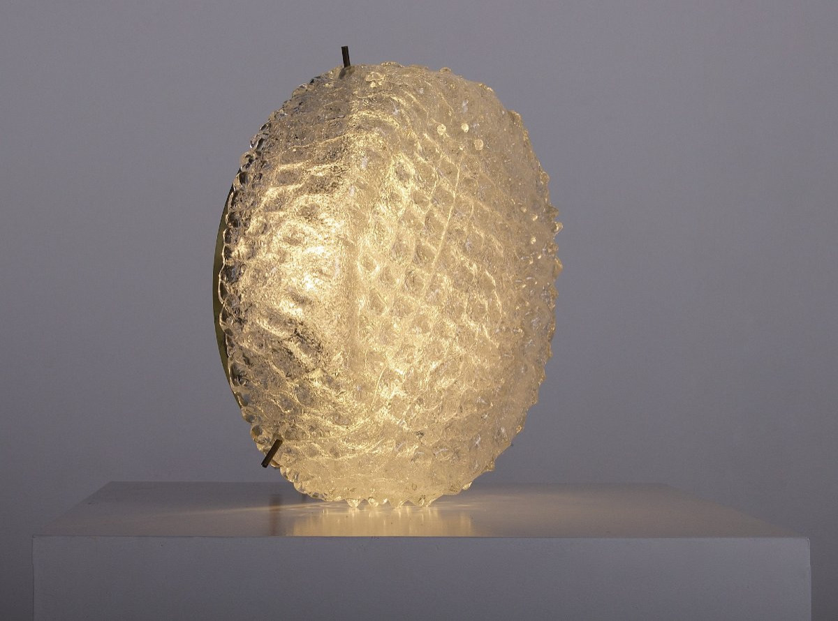 Petit plafonnier en verre de Murano, années 70