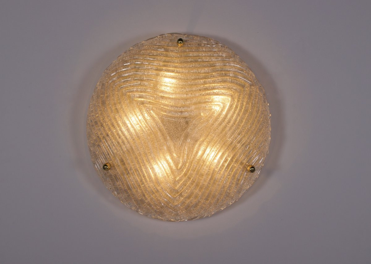 Important  plafonnier en Murano, années 70.