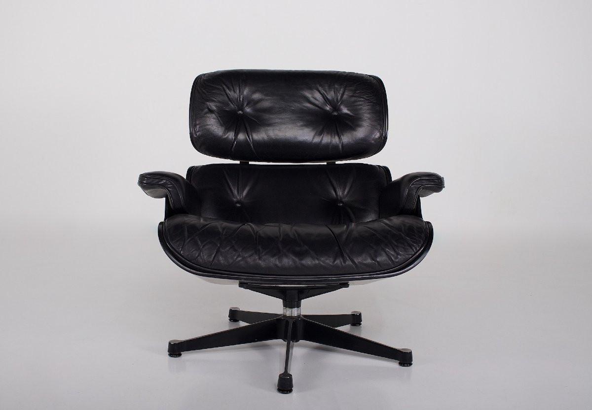 Charles & Ray Eames Lounge Chair And Ottoman Black-photo-4