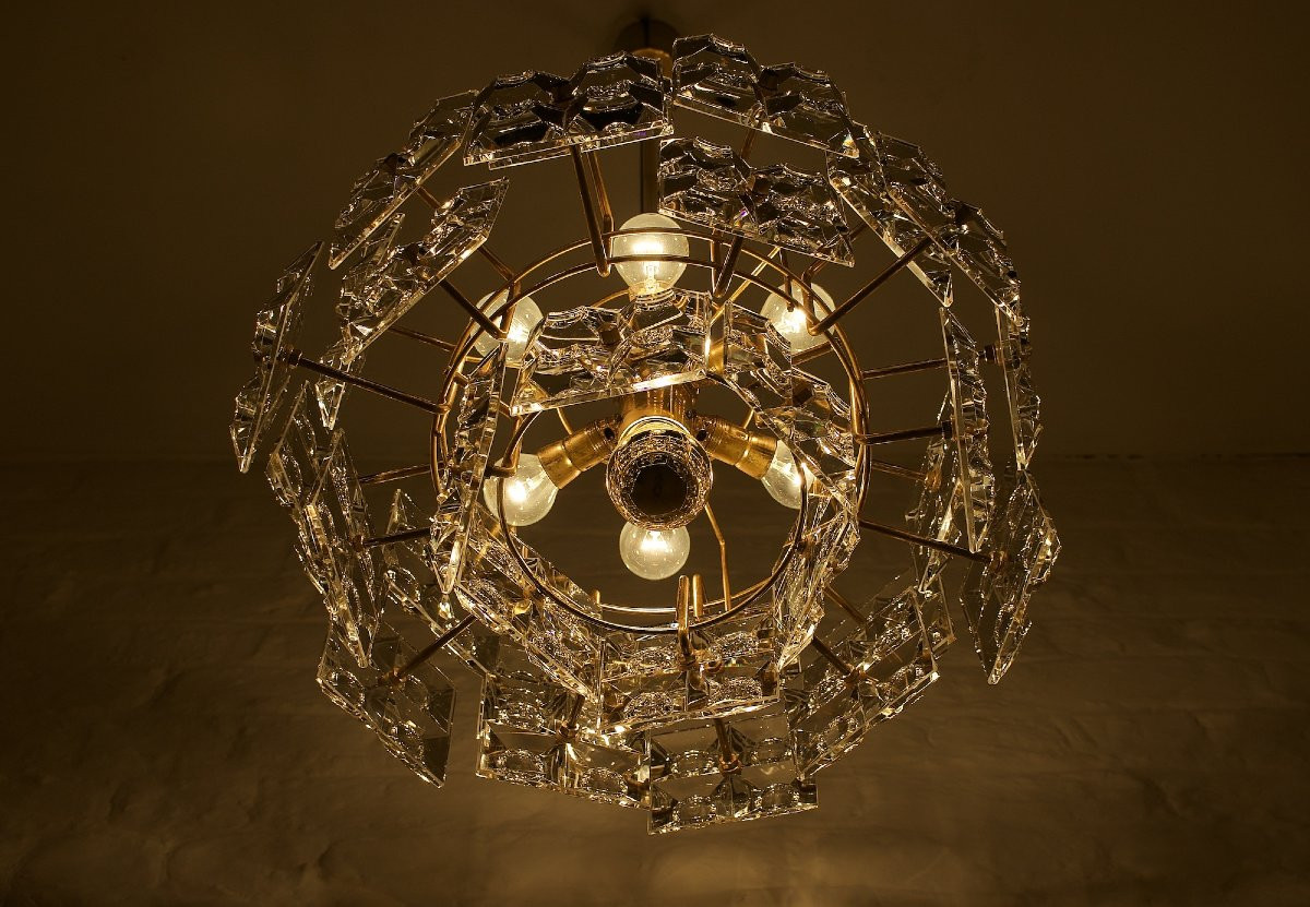 Gold-plated Optical Crystal Chandelier By Kinkeldey-photo-6