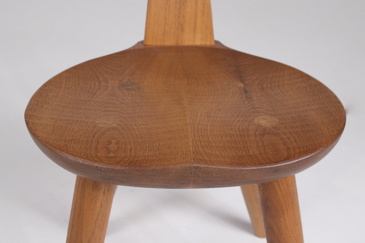 Tabouret Japonais en Bois Tourné-photo-3