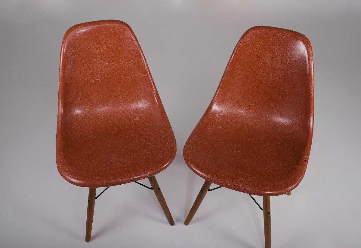 Chaises DSW Charles Eames Herman Miller et Mobilier International.-photo-4