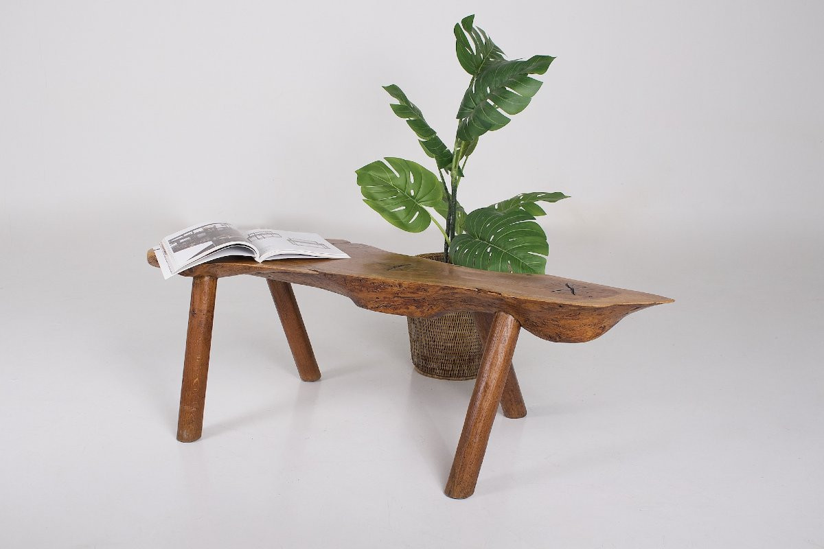 Banc en Pin Brut Wabi-Sabi-photo-4