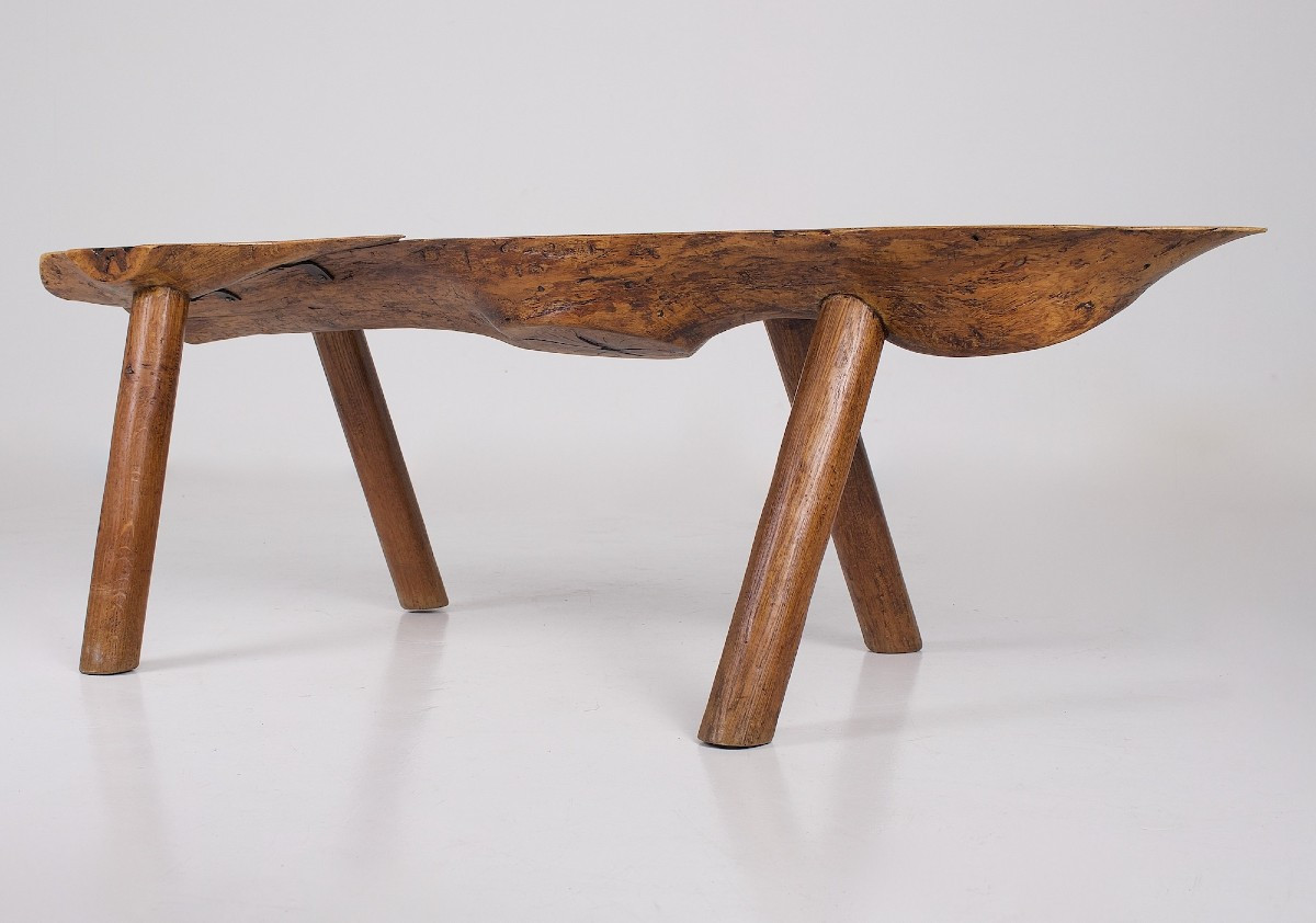 Banc en Pin Brut Wabi-Sabi