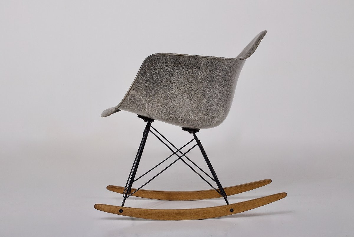 Chaise à bascule RAR Charles Eames Herman Miller et Zenith Plastics-photo-2