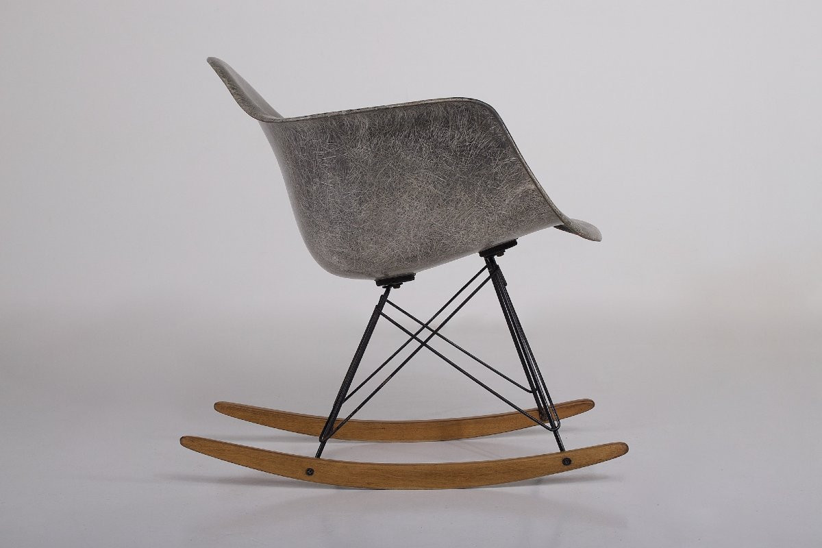 Chaise à bascule RAR Charles Eames Herman Miller et Zenith Plastics-photo-1