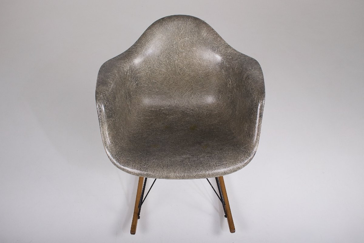 Chaise à bascule RAR Charles Eames Herman Miller et Zenith Plastics-photo-4