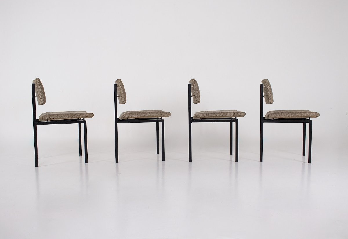 Ensemble de quatre chaises de style  moderniste, Soloform Eugen Schmidt, années 50.-photo-3