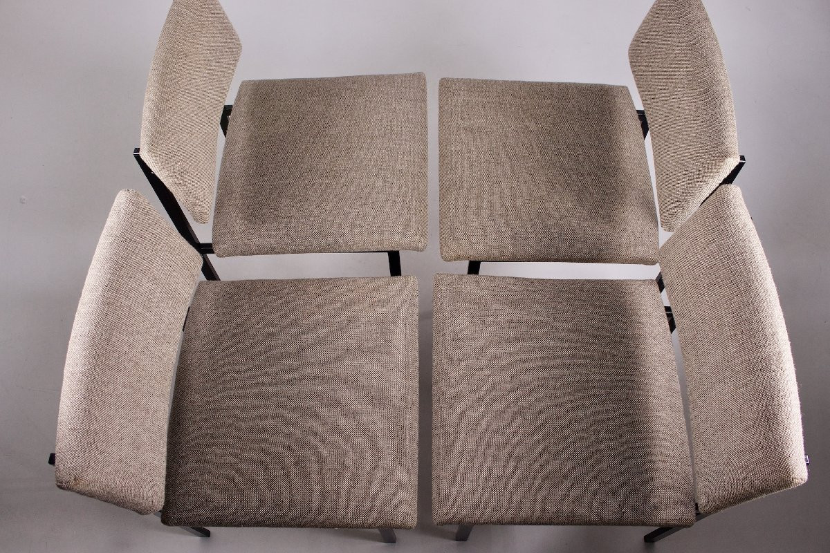 Ensemble de quatre chaises de style  moderniste, Soloform Eugen Schmidt, années 50.-photo-1