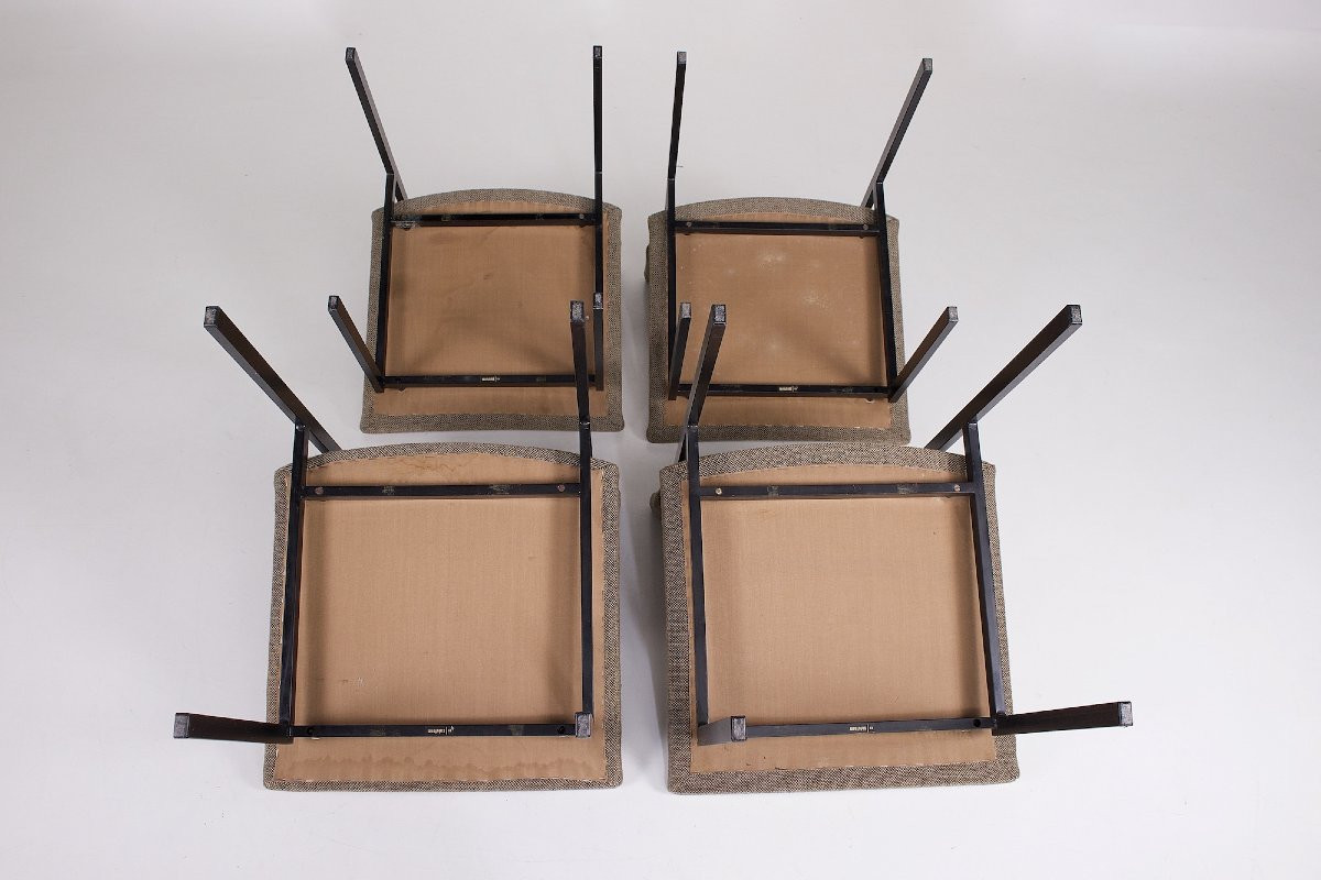 Ensemble de quatre chaises de style  moderniste, Soloform Eugen Schmidt, années 50.-photo-2