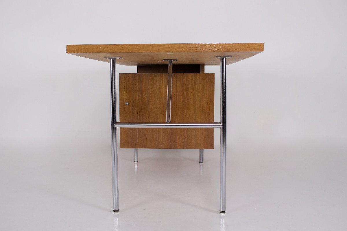  Bureau en placage de noyer, George Nelson Herman Miller Contura, années 50.-photo-2