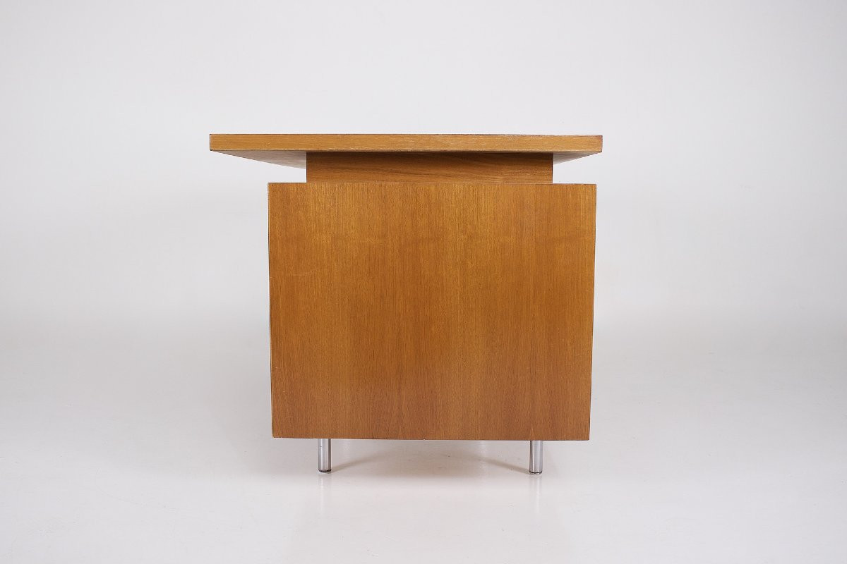  Bureau en placage de noyer, George Nelson Herman Miller Contura, années 50.-photo-4