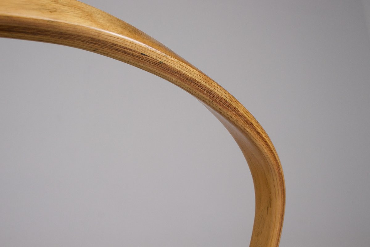 Chaise modèle Pretzel en contreplaqué de bouleau , George Nelson, années 50.-photo-2